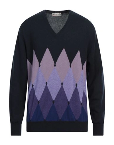 Ballantyne Man Sweater Midnight Blue Size 46 Cashmere In Blue