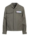 PALM ANGELS PALM ANGELS MAN JACKET MILITARY GREEN SIZE L POLYESTER, COTTON