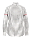 Thom Browne Man Shirt Grey Size 5 Cotton