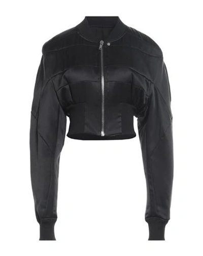 Rick Owens Woman Jacket Black Size 8 Silk