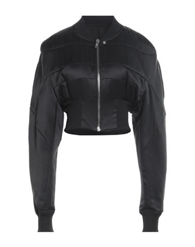RICK OWENS RICK OWENS WOMAN JACKET BLACK SIZE 8 SILK