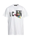 Dsquared2 Man T-shirt White Size Xl Cotton In White