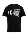Dsquared2 Man T-shirt Black Size Xxl Cotton