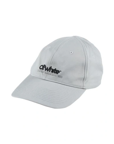 Off-white Man Hat Light Grey Size Onesize Cotton, Elastane