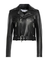 Off-white Woman Jacket Black Size 6 Lambskin In Black