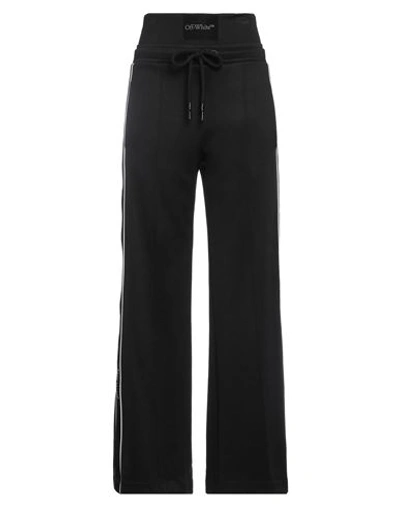 Off-white Cotton Pants In Black