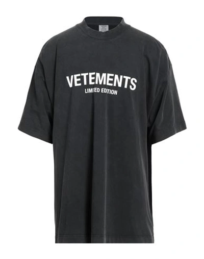 Vetements Logo-print Cotton T-shirt In Black