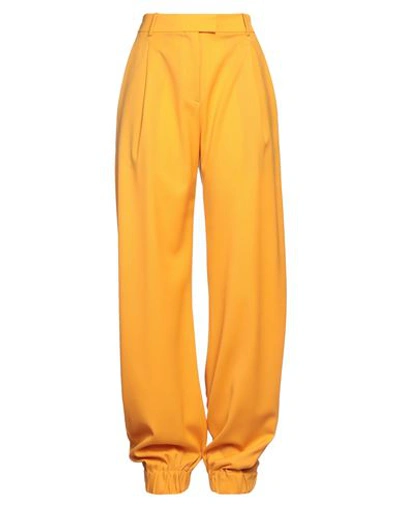 Attico The  Woman Pants Apricot Size 2 Virgin Wool, Elastane In Orange