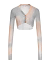 Off-white Woman Cardigan Grey Size 6 Polyamide, Polyester