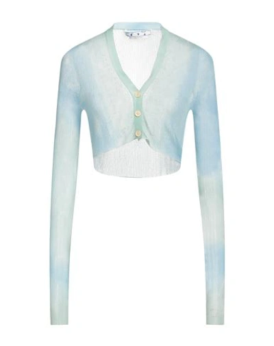 Off-white Woman Cardigan Sky Blue Size 6 Polyamide, Polyester