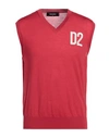 Dsquared2 Man Sweater Tomato Red Size M Wool