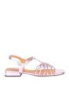 Chie Mihara Woman Sandals Pink Size 11 Leather In Pink