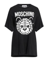 Moschino Woman T-shirt Black Size L Organic Cotton