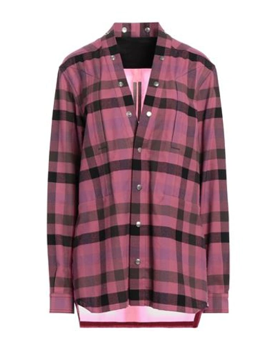 Rick Owens Woman Shirt Mauve Size 6 Cotton, Cupro In Purple