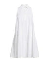 1-one Woman Mini Dress White Size 4 Cotton, Elastane
