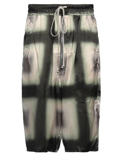 Rick Owens Man Shorts & Bermuda Shorts Dark Green Size 40 Cupro In Multi