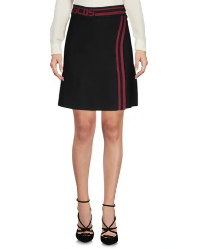 Gcds Woman Mini Skirt Black Size M Viscose, Polyacrylic, Elastane