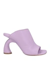 Dries Van Noten Woman Sandals Light Purple Size 11 Soft Leather