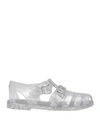 MOSCHINO MOSCHINO WOMAN SANDALS SILVER SIZE 8 RUBBER