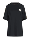 Ea7 Woman T-shirt Black Size Xl Polyester, Elastane
