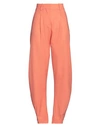 Off-white Woman Pants Salmon Pink Size 4 Polyester, Virgin Wool, Elastane