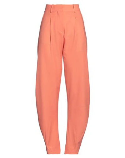 Off-white Woman Pants Salmon Pink Size 6 Polyester, Virgin Wool, Elastane
