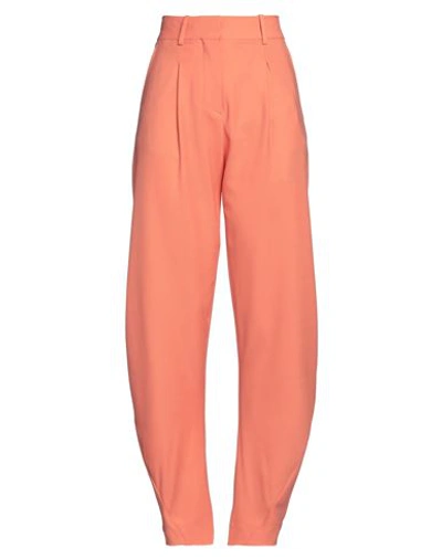 Off-white Woman Pants Salmon Pink Size 2 Polyester, Virgin Wool, Elastane