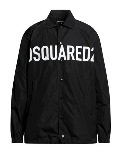 Dsquared2 Man Jacket Black Size 40 Polyester