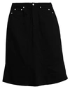 Rick Owens Man Midi Skirt Black Size 34 Cotton