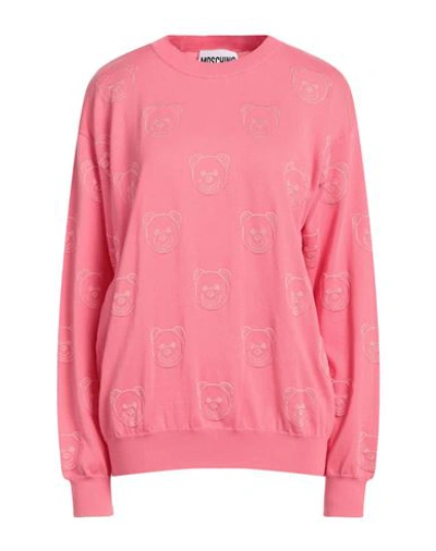 Moschino Woman Sweater Pink Size M Cotton