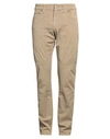 Jeckerson Man Pants Sand Size 35 Cotton, Elastane In Beige