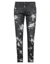 Dsquared2 Man Jeans Black Size 34 Cotton, Elastane In Black