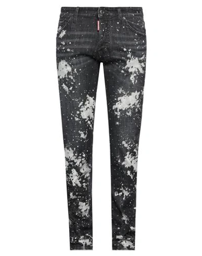 Dsquared2 Man Jeans Black Size 34 Cotton, Elastane