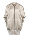 Rick Owens Woman Jacket Beige Size Onesize Silk, Virgin Wool