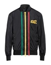 Dsquared2 Logo Print Windbreaker With Zip Detail In Black