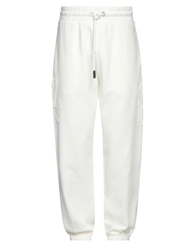 Palm Angels Man Pants White Size Xl Cotton