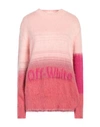 Off-white Woman Sweater Blush Size 6 Mohair Wool, Polyamide, Wool In Pink