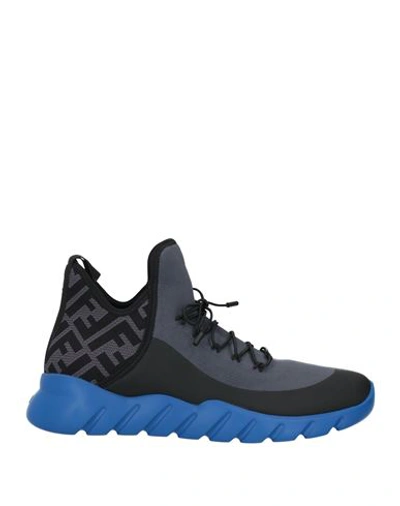 Fendi Man Sneakers Black Size 9.5 Textile Fibers