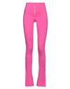 Off-white Front Zip Split Flare Fit Leggings In Pink