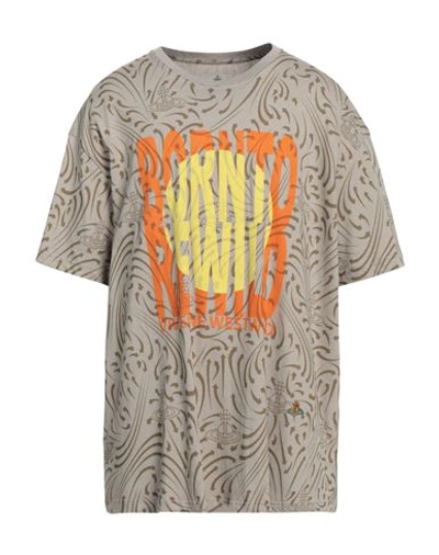 Vivienne Westwood Man T-shirt Light Grey Size L Cotton
