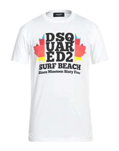 Dsquared2 Man T-shirt White Size Xxl Cotton