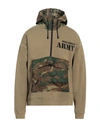 Dsquared2 Man Sweatshirt Khaki Size S Cotton, Elastane, Polyester In Beige