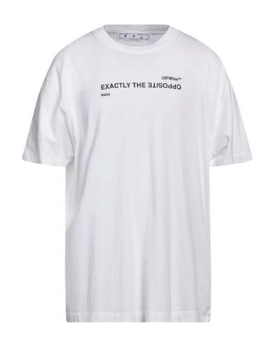 Off-white Man T-shirt White Size L Cotton, Polyester