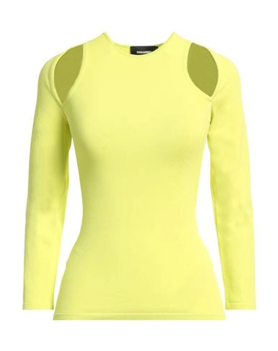 DSQUARED2 DSQUARED2 WOMAN SWEATER LIME GREEN SIZE L VISCOSE, POLYSTYRENE