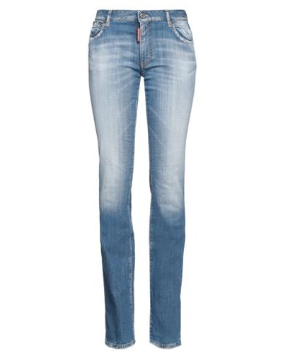 Dsquared2 Woman Jeans Blue Size 10 Cotton, Elastane