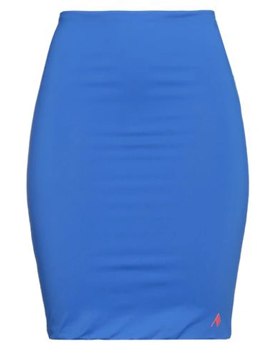 Attico The  Woman Mini Skirt Blue Size M Polyamide, Elastane