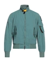 Parajumpers Man Jacket Turquoise Size L Polyamide In Blue