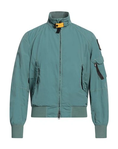 Parajumpers Man Jacket Turquoise Size L Polyamide In Blue