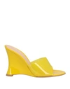 Gianvito Rossi Futura 95 Vinyl & Patent Wedge Sandal In Yellow