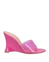 Gianvito Rossi Woman Sandals Fuchsia Size 9 Plastic In Bloom